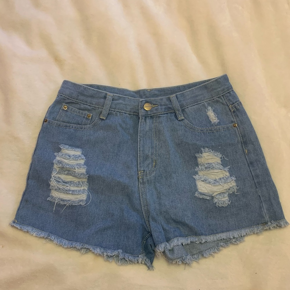 SOLD ROMWE Jean shorts - Picture 1 of 3